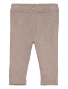 Cotton Ribbed Leggings Beige Mango