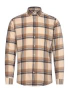 Checked Brushed Shirt L/S Beige Lindbergh