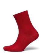 Fine Wool Rib Socks Red Mp Denmark