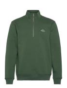 Standard Half Zip Logo Sweat Green Mads Nørgaard