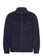 Mens Shirt Long Sleeve Leisure Navy Denham