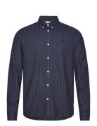 Desert Reg Stripe Shirt Navy Les Deux