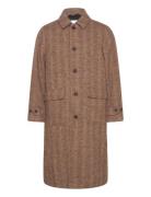 Maximilian Herringb Wool Coat Brown Les Deux