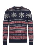 Jjxmas Snowball Knit Crew Neck Navy Jack & J S