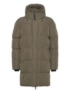 Hooded Sports Puffer Mid Jkt Khaki Superdry