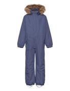 Coverall W. Fake Fur Blue Color Kids