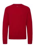 Saddle Shoulder Wool C-Neck Red GANT