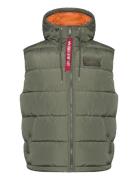 Hooded Puffer Vest Fd Green Alpha Industries