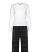 L/S Tee & Pant Sleep Set White Calvin Klein