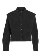 Vizoa L/S Denim Jacket Blk Black Vila