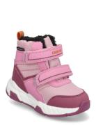 Boots W. Velcro, Wp Pink Color Kids