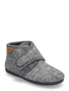 Slippers Wool Velcro Grey En Fant