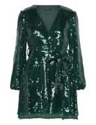 Sequin Bellissa Dress Green Bardot