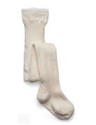 Cable Knitted Stockings Offwhite Cream Geggamoja