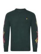 Argyle Sleeve Jumper Green Lyle & Scott