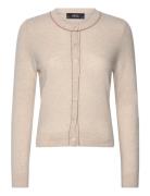 Wool Cardigan With Decorative Stitching Beige Mango