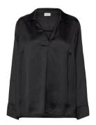 Carluar L/S V-Neck Shirt Wvn Black ONLY Carmakoma