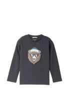 Furry Artwork Longsleeve Grey Tom Tailor