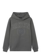 Nlmnoel Ls Bru Sweat W. Hood Grey LMTD