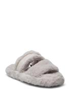 Hilfiger Fur Basics Slipper Grey Tommy Hilfiger