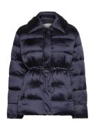 Mw Padded Satin Drawstringjacket Navy Calvin Klein