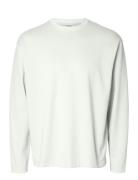 Slhlooseoscar Ls O-Neck Tee Noos White Selected Homme