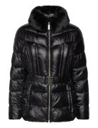 Packable Jacket W Fx Fur Black Michael Kors