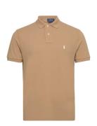 Custom Slim Fit Mesh Polo Shirt Beige Polo Ralph Lauren