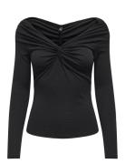 Onlqueen L/S Glitter Top Jrs Black ONLY