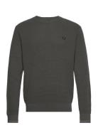 Waffle Stitch Jumper Green Fred Perry