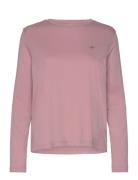 Reg Shield Ls T-Shirt Pink GANT