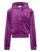 Diamante Zip Through Hoodie Purple Juicy Couture