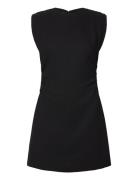 Short Dress With Draped Detail Black Mango