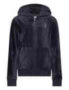 Diamante Zip Through Hoodie Navy Juicy Couture