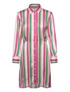 Striped Waist Shirt Dress Pink GANT