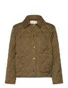 Quilted Cord Detailed Jacket Khaki GANT