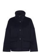 Cropped Wool Jacket Navy GANT