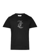 Tonal Diamante Tee Black Juicy Couture