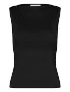 Boatneck Sleeveless Top Black Weekday