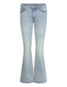 Flame Low Rise Slim Flared Leg Jeans Blue Weekday