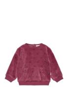 Sweatshirt Ls Aop Velour Pink Minymo