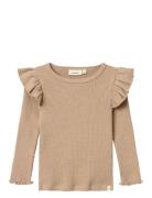 Nmfsophia Sni Ls Slim Top Lil Beige Lil'Atelier