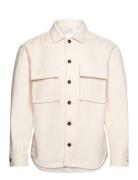 Boucle Heavyweight Overshirt Cream Calvin Klein