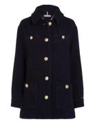 Boucle Gold Button Shacket Navy Tommy Hilfiger