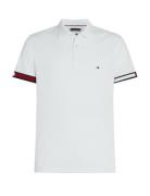 Flag Cuff Slim Polo White Tommy Hilfiger