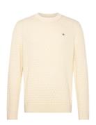 Textured Cotton C-Neck Cream GANT