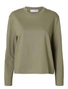 Slfessential Ls Boxy Tee Noos Green Selected Femme