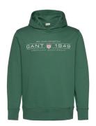 Graphic Hoodie Green GANT