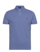 Custom Slim Fit Mesh Polo Shirt Blue Polo Ralph Lauren