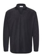 V-Neck Jacquard Polo L/S Navy Lindbergh